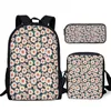 Men's Hoodies 3Pcs Fresh Small Daisy Print School Bag Set With Lunch Pencil Teenager Boys Girls Student To Casual Backpacks