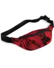 Waist Bags Valentine'S Day Red Rose Flower Bag Women Men Belt Large Capacity Pack Unisex Crossbody Chest