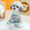 Dog Apparel Cartoon Pattern Jumpsuit Pyjamas Autumn&Winter Clothes Wrapped Belly Puppy Cat Pijamas Overalls For Small Dogs Chihuahua