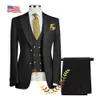 Ivory Suit for Men Wedding Tuxedo Formal Jacket Pants Vest 3piece Set Lapel Outfit Slim Fit Blazer Handsome Mens 231221