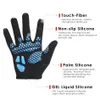 MTB Gloves езда на велосипедном сенсорном экране Gel Bike Sport Shockper Road Full Finger Bicycle Glove для мужчин Женщина Miccgin 231221