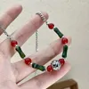 Colliers pendants Collier de chaîne de cou de pierres naturelles vintage pour les femmes de style chinois à la main de pierre à la main