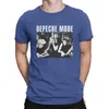 T-shirts pour hommes T-shirts de musique impressionnants pour hommes rond cou coton pur depeche mode cool t-shirt à manches courtes