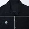Kurtki damskie haftowana dżinsowa kurtka krótka wiosenna jesień swobodny płaszcz podstawowy luźne inkrustowane diamentowe motocyklowe odzież 3xl