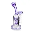 Grün lila Glas Bong Shisa Bubbler Fabbler Eierglas Wasser Rohr mit Duschkopf Perc Oil Rig 14mm Gelenk