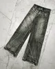 Mäns jeans 2023y2k American Gothic Punk High midja svart retro gata hiphop harajuku lös rak breda ben kvinnor