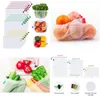 Épargnes alimentaires Conteneurs de rangement réutilisables Produits de produits Sacs Eco Friendly Washable et Seethrough avec Colorf Tare Weight Tags 3 Taille DHL6H