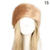 Basker kvinnor vinter faux päls hatt varm fluffig kvinnlig mössa bombplan hattar för flickor ryska öronmuffar elastiska skidor