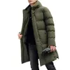 Manteau mi-long pour hommes, manteau à capuche épais, couleur unie, Cardigan rembourré, garde au chaud, fermeture éclair, grande taille, hiver 231221