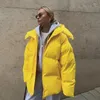 Frauen Trench Coats Winter Frauen Parkas Kapuze -Jacke Baumwolle gepolstert Coodies lässig Lose dicke warme Streetwear weiblich