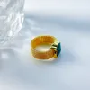 Free Delivery Spanish Bear Jewelry 2023 New Factory Direct Sales Rose Steel Mesh Color faceted Onyx Malachite Ring Dropshopping