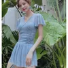 Женские купальные костюмы Wisuwore Summer Small Aragrance Bathing Comse Кружевое покрытие живота для похудения Огромное консервативное плесень юбки