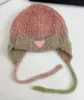 Ushanka Femme Coucle Cercle Courage Courage Chapeau tricoté de style coréen