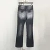 Pantaloni da donna 2024 primavera y2k retrò a gradiente lavato con cerniera decorativa jeans cotone jeans modella versatile donna versatile