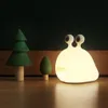 Luzes noturnas C2 Slug Light Rechargable Dimmable Baby Sleeping Timer Lamp Silicone Touch Switch Kids Bedroom Portable244V