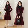 Two Piece Dress Winter Woolen Skirt Suit Women Elegant Korean Thicken Warm Plaid Fashion Short Blazer Casual Evening Party 2-Piece Set