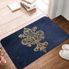 Carpets Gold Filigree Fleur de Lis Porte de planche de cuisine Chattes de salle de bain intérieure Fleur-de-Lys Floormat Toilet Entrance Tobinet Tapis