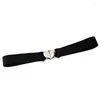 Belts Designer Women Belt Genuine Elastic Female Fashion Heart Metal Buckle Waistband High Quality Trend Lady