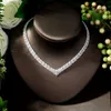 Nigeria 4pcs Set di gioielli di zirconia nuziale per donne festa di lusso Dubai platino placcatura cz cristallo matrimonio 231221