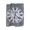 Horloges murales horloge numérique romaine vintage européen décoratif en bois numérique