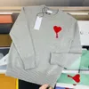 Amis Pullover Frau Modedesigner Hoodie Heart Sweatshirt warme Frau Mann Luxus Pullover Top -Qualität Hoodie Strickpullover 980