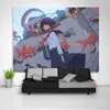 Tapissries Boho Decor Anime Wall Hanging Tapestry Illustration Oljemålning Konst affisch Kawaii Rummet Mural