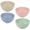 Bowls 4 Pcs Bowl Set Cereal Kitchen Reusable Pasta Microwave Safe Plastic Unbreakable Soup Salad