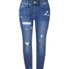 Mode Gebroken Gaten Kwastje Potlood Jeans Womens Stretch Slim Fit Broek Vrouwelijke Zoete Stijl Straat Casual Denim Broek 231221