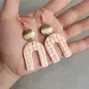 Boucles d'oreilles en peluche Morandi Morandi argile à la main