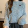 Kvinnors tröja lyxdesigner Kvinnor Pullover Autumn Winter Soft Cashmere Outwear Loose Sticked Jumper Robe Pull