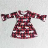 Girl Dresses Wholesale Infant Toddler Christmas Tree Reindeer One Piece Kids Children Holiday Clothing Baby Girls Long Sleeves Dress