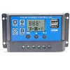 10A 20A 30A Solar Charger Controller Solar Panel Battery Intelligent Regulator with LCD Dual USB Port Display 12V 24V241E