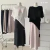 Signe in raso per le donne Gonna con vita alta 2023 A-line Elegante stile midi rosa estivo coreano