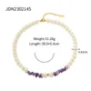 Choker Fashion Boho Style Simple 8 mm Collier de perles pour femmes Love Love Crystal Purple Pendant Bijoux en gros