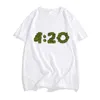 Herren-T-Shirts 4:20 Zeit Grafikdruck T-Shirt Cotton Männer/Frauen T-Shirt Kurzarm männliche Sommer-Sommer-T-Shirts Streetwear Casual Weiche T-Shirts