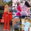 2024 Spring Women's Two Piece Pants 2024SS Velvet Juicy Tracksuit Women Coutoure Set