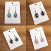 Dangle Earrings Faceted Agate Drop Shape Natural Stone Crystal Rose Quartz Opal Amethyst Eardrop For Women Love Wedding Jewelry Gifts