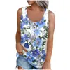 Tanks pour femmes Camis Femme Femme Slim Elegant Floral Fleur imprimée Salosée décontrue