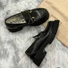 Little bee shoes classics thick sole sponge cake designer horseshoe buckle real woman leather british versatile loafers