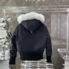 Łoś Down Jacet Designer Winter Jacets Kobiety długi puffer płaszcz wiatrówki prawdziwy wilk futra bluza z kapturem para wiatroodporne jądro ciepłe płaszcz