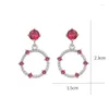 Boucles d'oreilles en pente simple perle pour les femmes à la mode du cœur irrégulier des étoiles de lune en cristal mousses d'oreilles filles