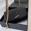 Marka klasik crossbody mini çanta altın zincir crossbody çanta bel çanta göğüs çanta tasarımcı çanta lüks çanta kadın omuz çantası elmas kafes deri çanta iplik