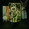 Lumières nocturnes acrylique 3d anime japonais LED LED NUMÉRIEL