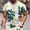 T-shirts pour hommes t-shirts vêtements fleurs motif de plantes motif en vrac à manches courtes à manches respirantes.