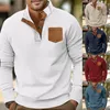 Herren Hoodies Stand Halsband Sweatshirt Baggy Casual Pullover für Outdoor Sports Langarm Top verschiedene Farben erhältlich