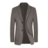 Męskie garnitury (M-3XL) Wysokiej klasy, przystojny trend 71% wełniany kombinezon Spring i Ręcznie zszywana dwustronna kurtka mody mody