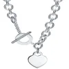 Colar de coração Jóias de casal de aço inoxidável feminino no pescoço Valentim Day Presente para acessórios de namorada Whole C2777