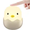 Night Lights LED Light Egg Chick Shape Lamp Soft Cartoon Baby Nursery Bedroom Rechargeable For Children Birthday Gift291w