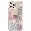 Caso de telefone do cenário de anime para iPhone 15 14 13 12 11 15 Pro máximo xs x xr paisagem clara capa traseira macia iPhone11 CAPA CASAS 100pcs