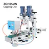 ZONESUN Bottle Capping Machine Srew Top Juice Liquid Spray Cap Twist Glass Dropper Lid Conveyer Line ZS-XG6100C